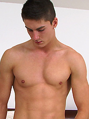 Well Known Model Josh Peters Stroking his Big Uncut Meat to a Climax