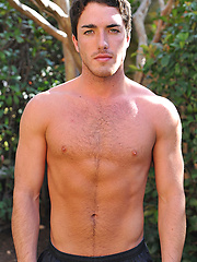 Hot brunette guy Tyler posing naked