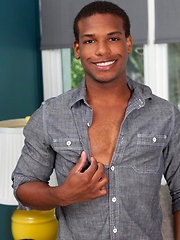 Adrian sticks his big black dick into a clear Fleshjack.