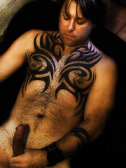 Horny Tattooed Rocker Moans
