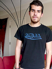 Latino jerking off dick