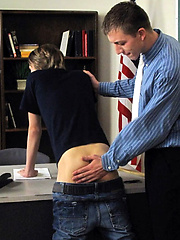 Angry teacher spanks his student and penetrates his tight ass for misbehaving