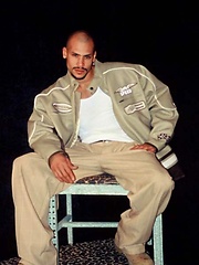 Smooth latino dude has a big soft cock, as it gets hard he can suck himself