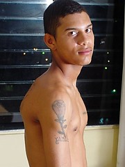 Tight smooth twink exposing his nice juicy uncut cock and lean body.