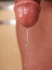 Keith sweeming in a pool and jacking off dick after