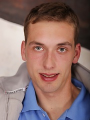 Sexy Lawrence masturbates with gel asshole.