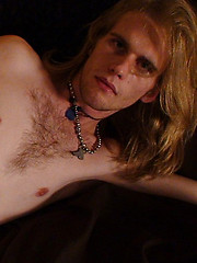 Long Haired Rocker With Thick Dick and Unshaved Pubes