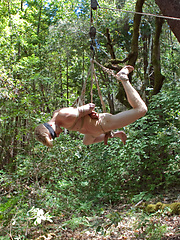 Logan Stevens is captured and edged.