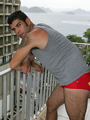 Hot latino stud Guilermo strokes dick
