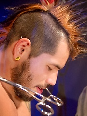 Gay torments another gay by tongs