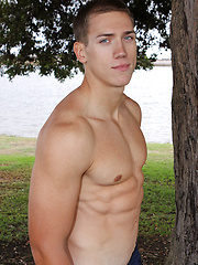 Lovely jock Sam shows his cock