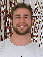 Muscly Str8 Rugby Stud Cory gets Man-handled for the 1st time!