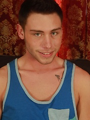 Gorgeous brunette Stephen Charles blows his load.