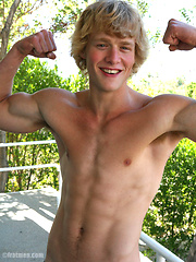 Blond jock posing naked