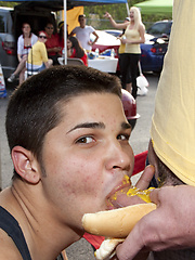 Naked hazing for the boys at this tailgate
