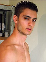 Rocco plays with cock