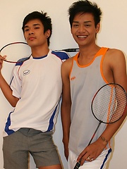 Three Thai Gay Boys in The Badminton Big Cock