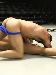 Smooth muscle stud Leo Forte fights and fucks hairy muscle stud Alessio Romero.