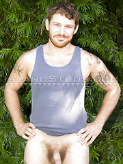 Red Ray: Beefy Ginger Farmer Pees, Opens Ass Wide while Working, Skinny Dips and Busts a Load in Hawaii