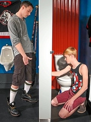 Skinny Silas Gray & Danny Forest have gloryhole sex