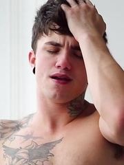 Handsome real estate agent Asher Hawk working with his client