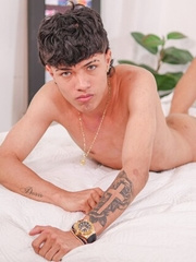 Alejandro Alzate shows his skinny latino ass