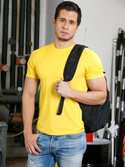 Skinny college boy Tommy White sucking and riding cock