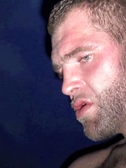 Hung gay Gabriel Altai gets a blowjob & a thorough anal pounding in bondage