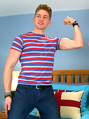 Marc's Photo Shoot - Young Straight Muscular Lad gets his 1st Man Blow Job!