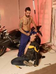 Horny bikers David Torres and Tony Duque fucking