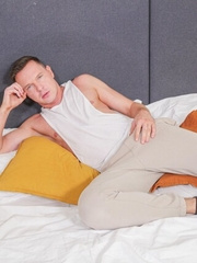 Hung lad Andre Cruise shows his big uncut dick