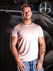 Young handsome Bryan sheds his clothes and reveals a big hard dick